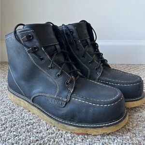 Brunt - The Marin Black Leather CompToe Work Boots - Men's